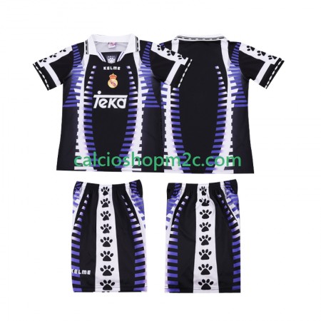 Real Madrid Retro Bambino Maglia Terza 1997 1998 Manica Corta